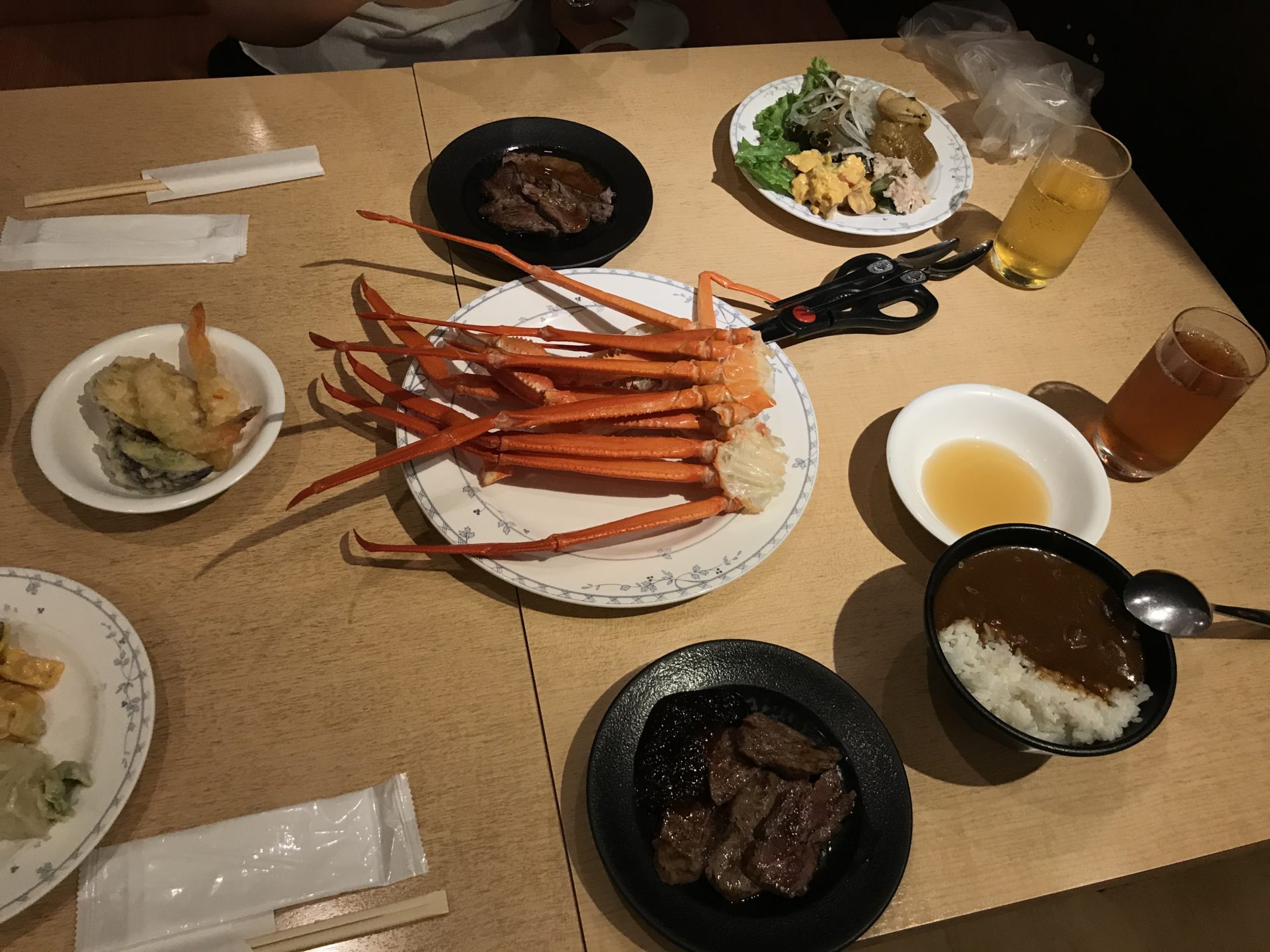 神戸ポートタワーホテル なごみの湯宿　夕食　蟹